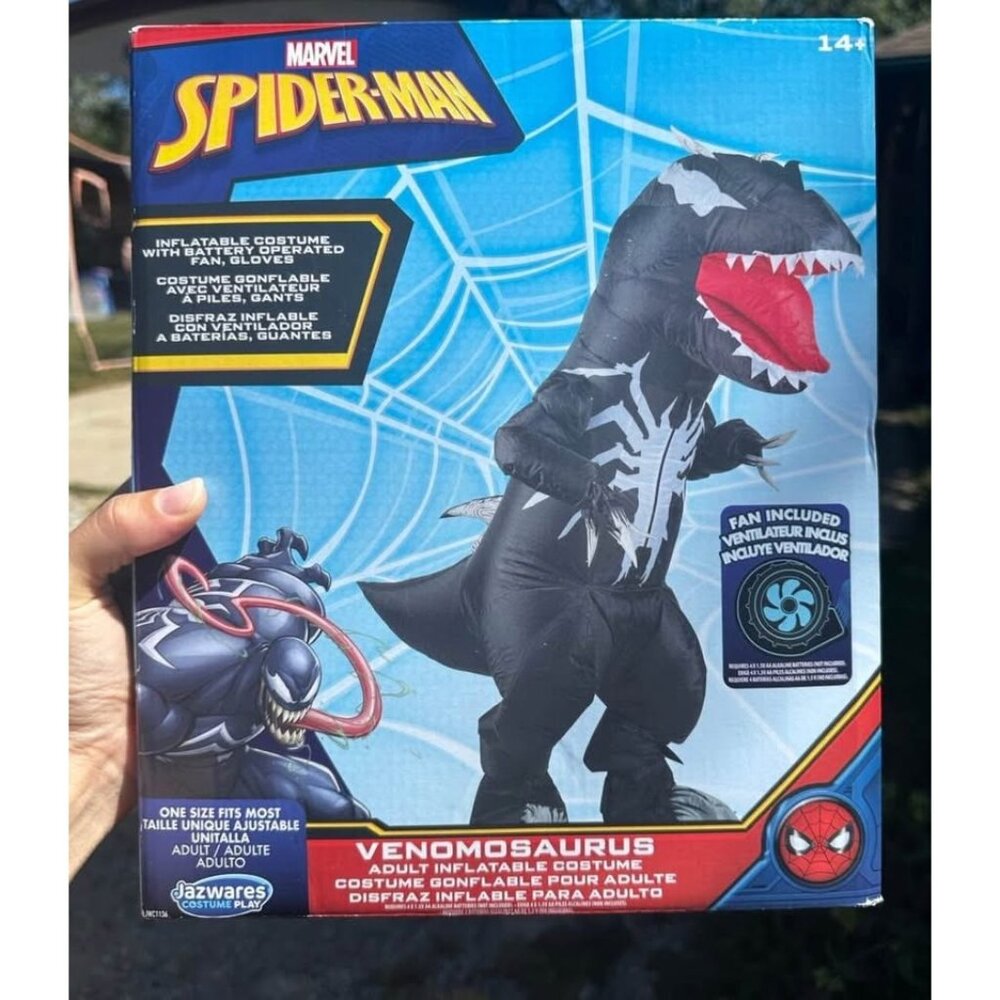 Adult one size,  venomosaurus inflatable costume.